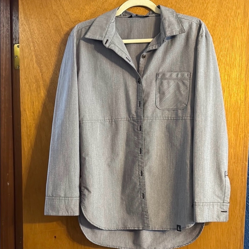 The North Face Gray Button-Down Shirt